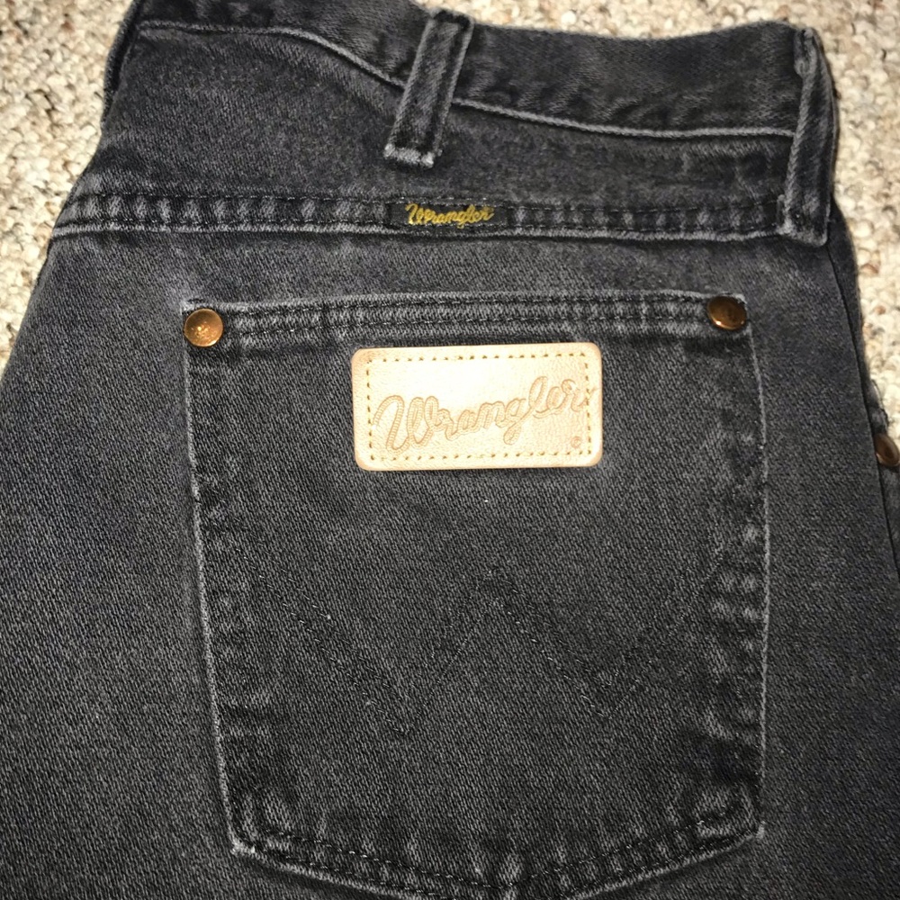 Vintage faded black wrangler jeans